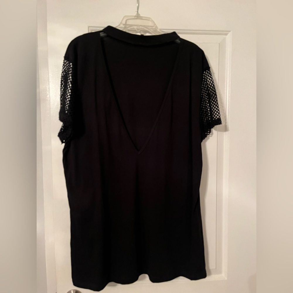 Emma & Sam Fishnet Sleeve T-Shirt Dress